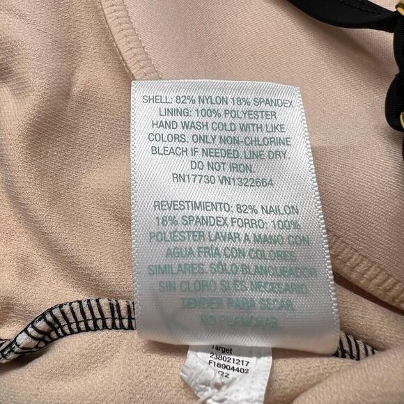 Kona Sol Women's Black Striped Longline Twist Bikini Top - Size XS - NWT - Picture 6 of 9